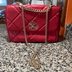 Red Badgley Mischka purse